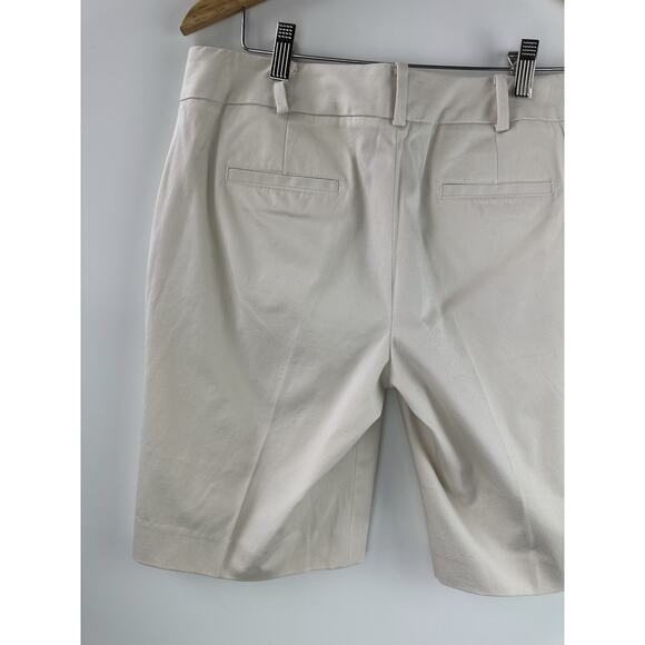 NWT Talbots Chino Shorts 10" Inseam Tan Flat Front Cotton Blend Size 4P 4 Petite - Picture 8 of 10